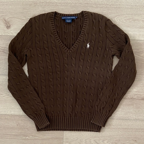 Ralph Lauren Sweaters - Ralph Lauren Brown V-Neck Sweater